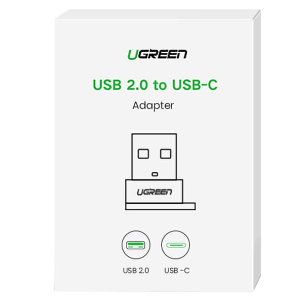 ADAPTOR Ugreen, "US280", USB(T) to USB Type-C(M), incarcare max 3A, negru "50568" (timbru verde 0.08 lei)  - 6957303855681