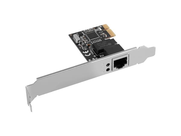 Lanberg PCE-1GB-201 Ethernet card 1GB RTL8111C with Low-Profile bracket musta
