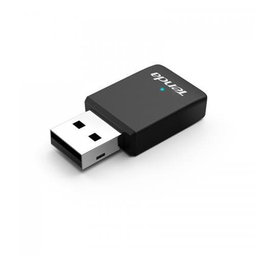 ADAPTOR RETEA TENDA, AC650 wireless dual band, 650Mbps, conectare USB 2.0, negru "U9" (timbru verde 0.18 lei) Svart