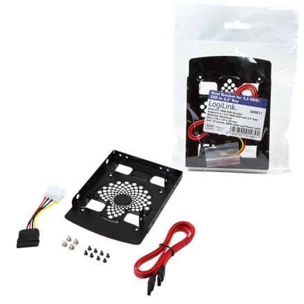 ADAPTOR LOGILINK fixare HDD/ SSD 2,5" in bay de 3,5", 2 x 2.5", "AD0011"