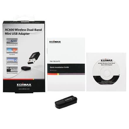 Nano Adapter EDIMAX EW-7811UTC, USB, Realtek, 2.4Ghz/5GHz, 802.11a/n/g/b