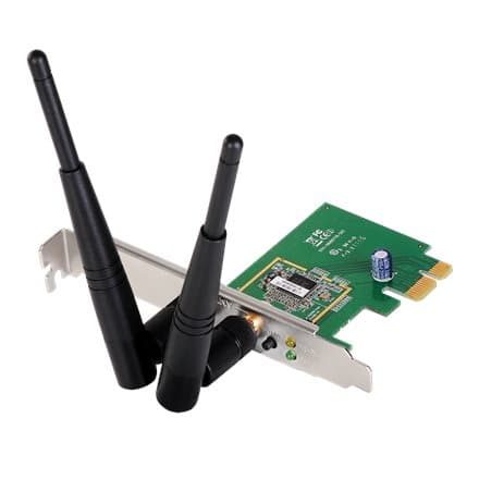 Wireless PCI Express Adapter EDIMAX EW-7612PIN, Realtek, 2.4Ghz, 802.11n/g/b Svart, Grön, Silver