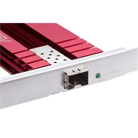 LAN ASUS XG-C100F 10G PCIe Network Adapter SFP+ port for Optical Fiber Transmission and DAC cable Rød