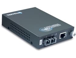 1000BASE-T TO 1000BASE-LX/SINGLE MODE FIBER CONVERTER 20KM