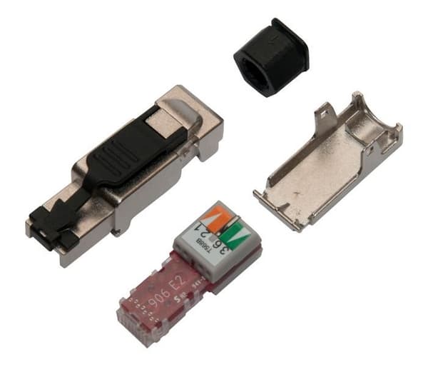 SOLARIX SXRJ45-6A-STP-BK-SA industrial plug 8p8c CAT6A STP folded shielded