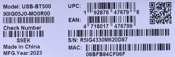 ASUS USB-BT500 nätverkskort Bluetooth 3 Mbit/s