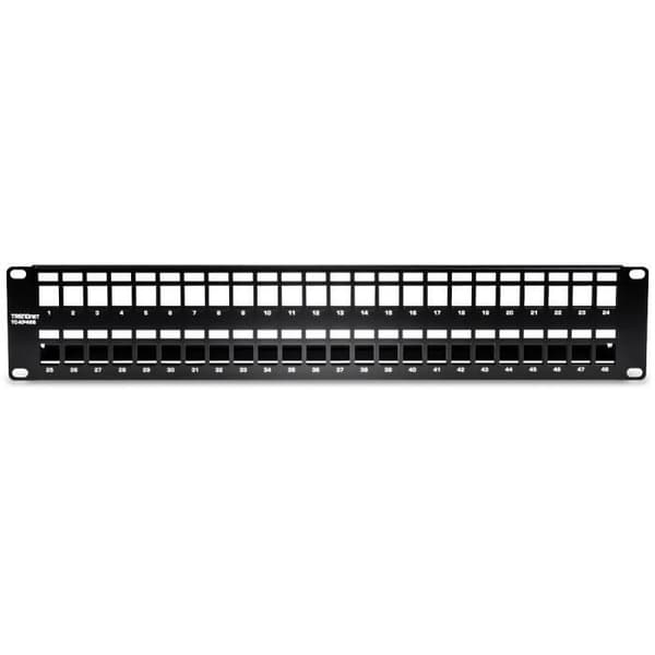 2U HD-skärmad patchpanel - TRENDNET - TC-KP48S - 48 portar - Cat 6A