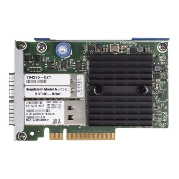 HPE 544+FLR-QSFP 40 Gb Ethernet-nätverksadapter - Infiniband FDR QSFP x 2 för ProLiant DL360 Gen10, DL560 Gen10, DL560 Gen9,...- REFURBISHED