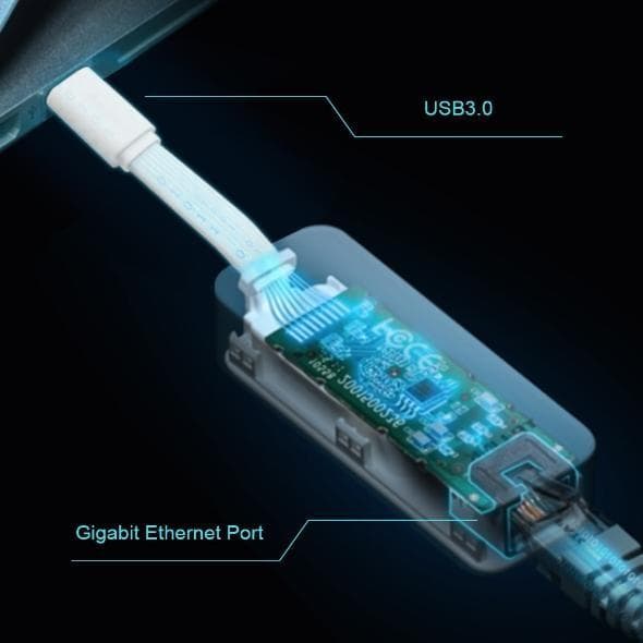 TP-Link UE300C Nätverksadapter USB-C till RJ45