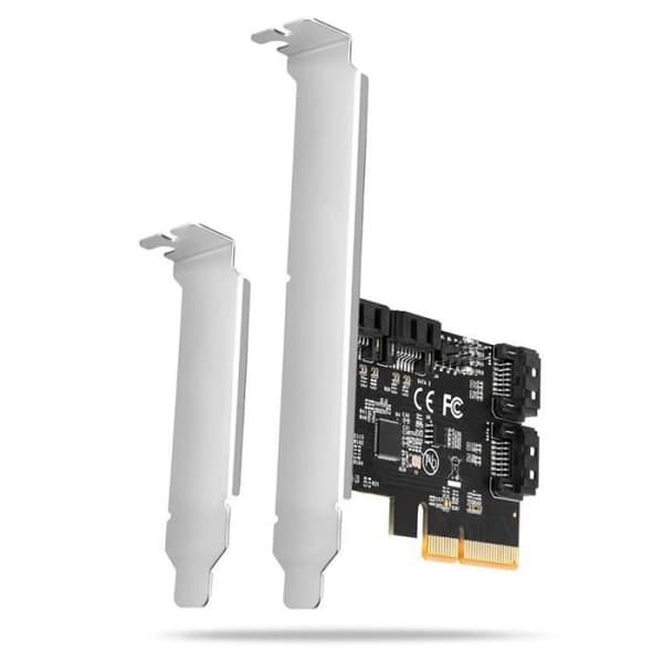 AXAGON PCES-SA4X4 PCIe-kontroller 4X intern SATA 6G-port + LP - 8595247906977 Svart