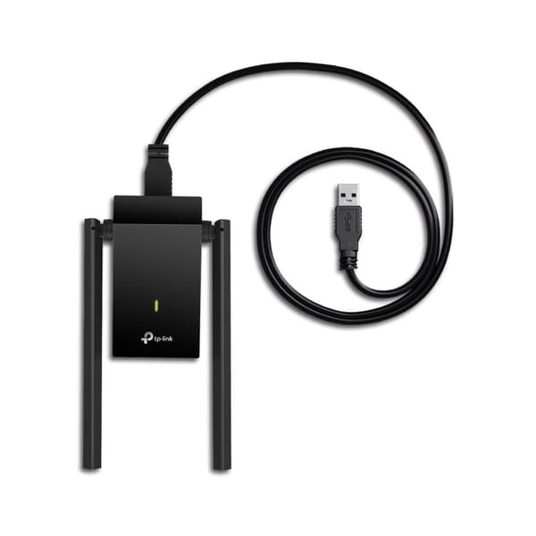 TP-LINK USB-nätverkskort med lång räckvidd med två antenner, AC1300 standard Archer T4U Plus