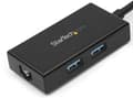 Miniatyrbild 4 av 8: USB 3.0 till Gigabit nätverksadapter med inbyggd 2-ports USB-hubb