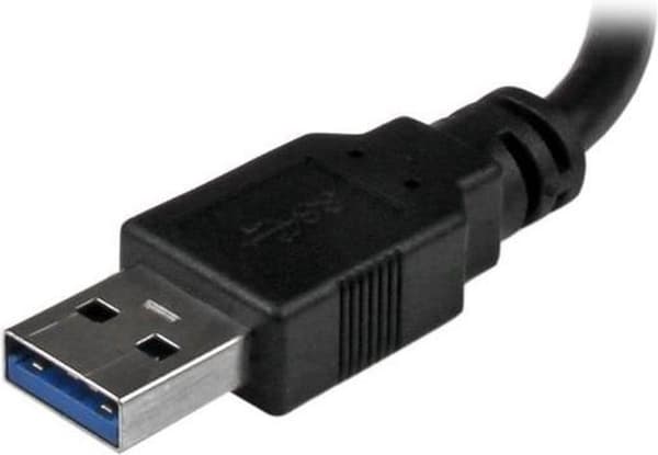 USB 3.0 till Gigabit nätverksadapter med inbyggd 2-ports USB-hubb