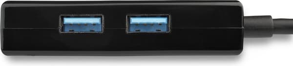 USB 3.0 till Gigabit nätverksadapter med inbyggd 2-ports USB-hubb