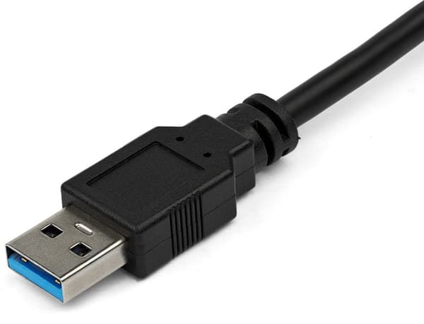 USB 3.0 till Gigabit nätverksadapter med inbyggd 2-ports USB-hubb