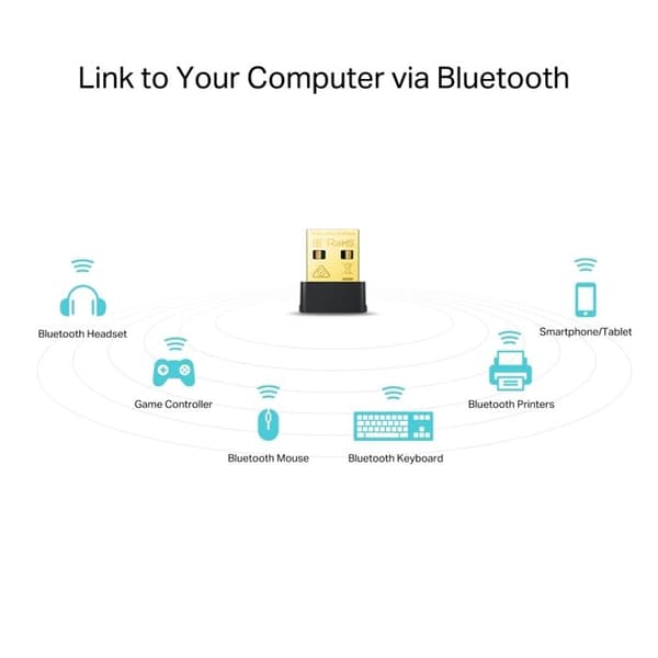 AC600 Mbps Bluetooth 4.2 WiFi-dongel - TP-Link Archer T2UB Nano - 2,4 GHz 200 Mbps, 5 GHz 433 Mbps - Windows 11/10/8.1/8/7