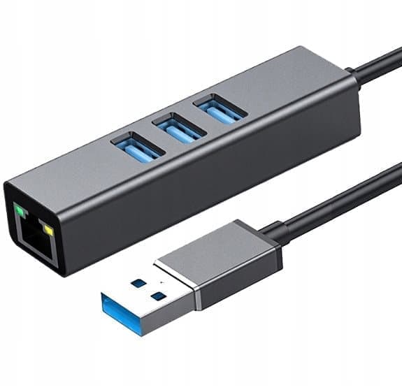 USB ETHERNET ADAPTER NETTVERKSKORT LAN HUB USB GIGABIT RJ45