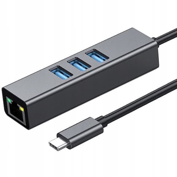 USB-C ETHERNET ADAPTER LAN HUB USB GIGABIT RJ45