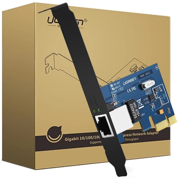 Ugreen US230 Gigabit 10/100/1000 Mbps PCI-E nettverkskort - svart
