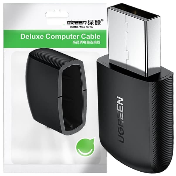 Ugreen dobbelfrekvensadapter eksternt nettverkskort USB - WiFi 11ac AC650 svart (CM448)