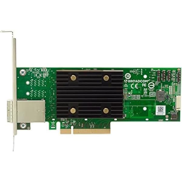 Broadcom HBA 9500-8e Internt SAS-gränssnittskort och adapter Grön, Grå