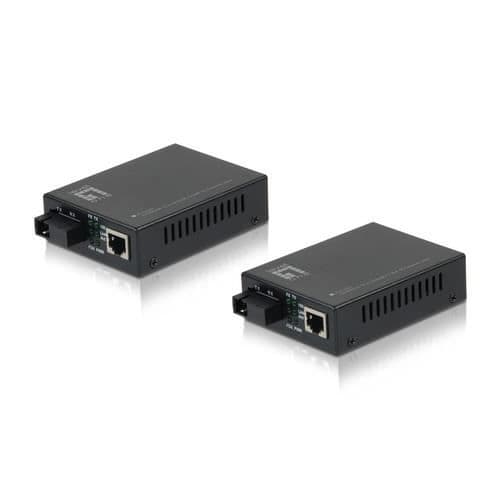 LEVELONE FVT-2202 100 MBIT-S NÄTVERKSSTÖD KONVERTERARE SVART