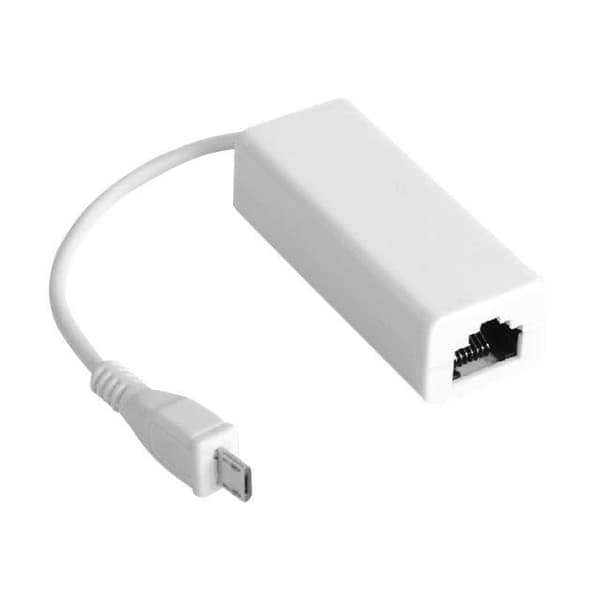 USB 2.0 10-100 Ethernet nätverksadapter - MicroConnect - Vit Vit