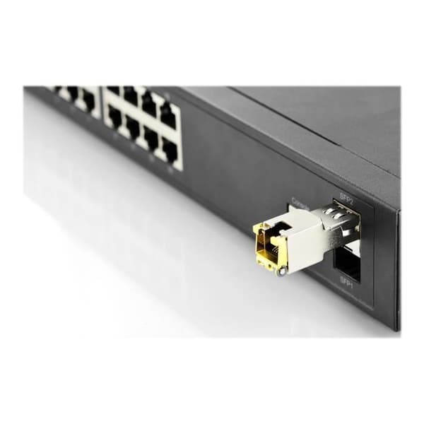 DIGITUS Professional DN-81005 Gigabit Ethernet 10Base-T, 100Base-TX, 1000Base-T RJ-45 SFP-sändarmodul (mini-GBIC)...