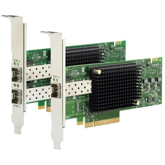 LENOVO Fiber Channel Host Bus Adapter - Instickskort - PCI Express 3.0 x8 - 2 x Total Fibre Channel Port(s) - SFP+ - 16 Svart, Grön, Silver