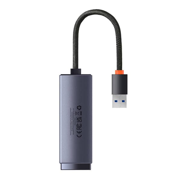 Nettverksadapter Baseus Lite Series USB til RJ45, 1000 Mbps (grå)