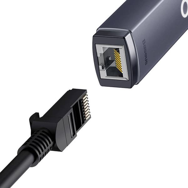 Nettverksadapter Baseus Lite Series USB til RJ45, 1000 Mbps (grå)