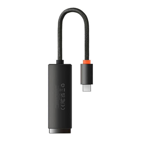 Netværksadapter Baseus Lite Series USB-C til RJ45 (sort)