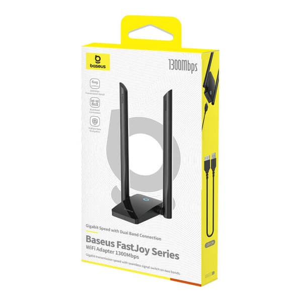 Sovitin WiFi Baseus FastJoy 1300Mbps (musta)