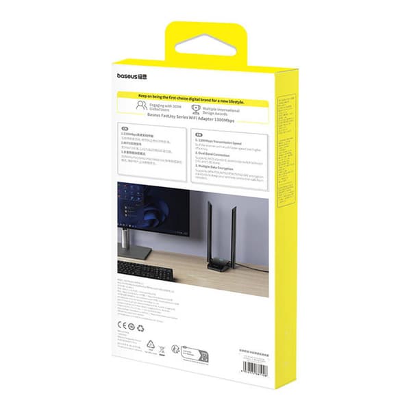 Sovitin WiFi Baseus FastJoy 1300Mbps (musta)