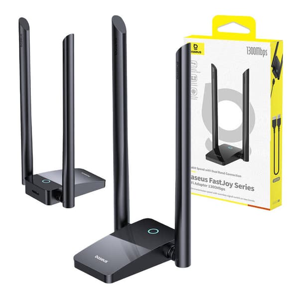 Sovitin WiFi Baseus FastJoy 1300Mbps (musta)