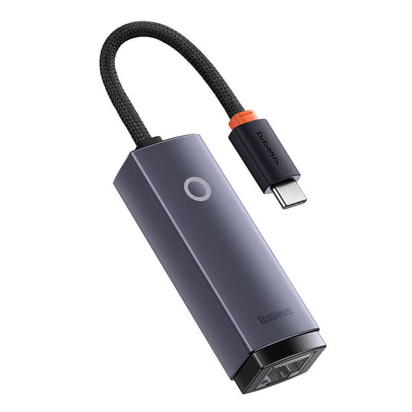 Nettverksadapter Baseus Lite Series USB-C til RJ45 (grå)