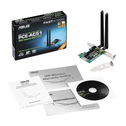 ASUS PCE-AC51 WLAN 433 Mbit/s Flerfarget