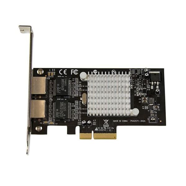 PCI Express nätverkskort 2 portar Gigabit Ethernet RJ45 10/100/1000 Mbps - POE/PSE - STARTECH