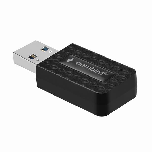 Gembird WNP-UA1300-03 Kompakt dubbelband AC1300 USB Wi-Fi-adapter Svart