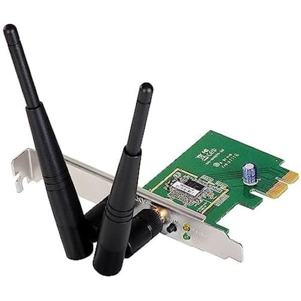 Trådlös adapter - Edimax - EW-7612PIn V2 - 300 Mbit/s - 802.11b/g/n - PCI Express Svart, Grön, Silver