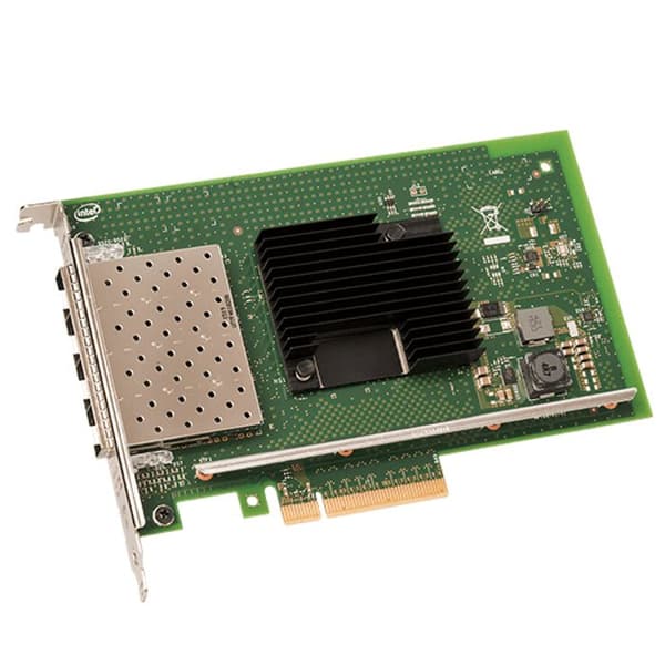 Ethernetkort 10Go - INTEL - X710-DA4 - 4 portar SFP+ - PCI Express 3.0 x8 - Fiberoptik, Twinaxial Svart, Grön, Rostfritt stål