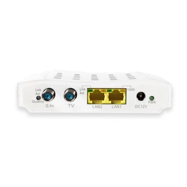 ALLNET ALL-GHN102-COAX, IEEE 802.1p, IEEE 802.3ab, IEEE 802.3az, IEEE 802.3u, Trådbunden, G.hn, TV, Nätverksbrygga, Vit, 4 W