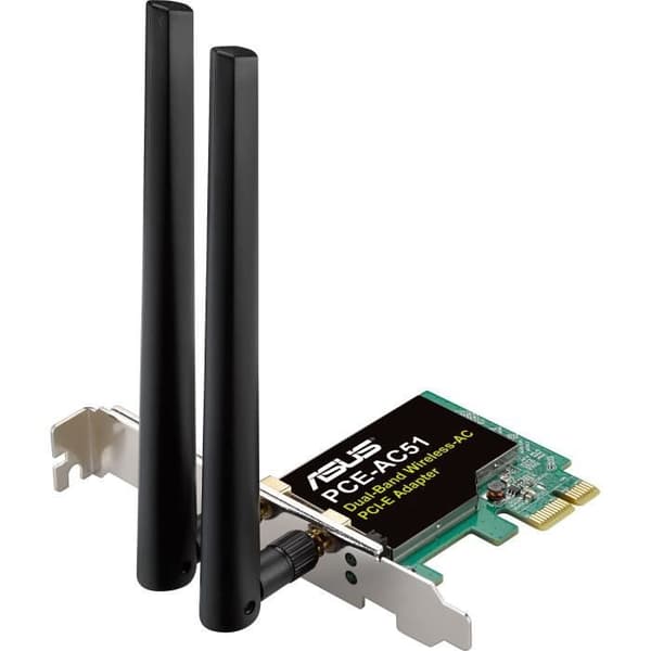Asus PCE-AC51 PCI Express Wi-Fi AC 750 Mbps Dual Band nätverkskort - Multimedia &amp; Gaming - 3 års garanti Multifärg