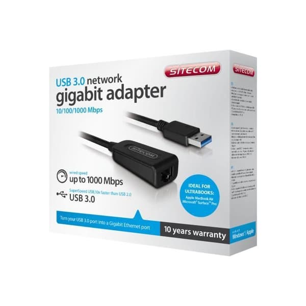 Sitecom LN-32 - Nätverksadapter - USB 3.0 - Gigabit Ethernet- USED