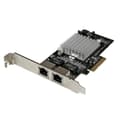 Miniatyrbild 4 av 4: PCI Express nätverkskort 2 portar Gigabit Ethernet RJ45 10/100/1000 Mbps - POE/PSE - STARTECH