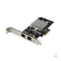 Miniatyrbild 1 av 4: PCI Express nätverkskort 2 portar Gigabit Ethernet RJ45 10/100/1000 Mbps - POE/PSE - STARTECH