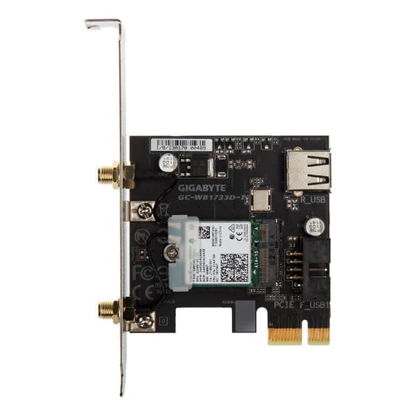 Gigabyte GC-WB1733D-I, intern, trådlös, PCI-E, WLAN-Bluetooth, IEEE 802.11ac, 1733 Mbit-s
