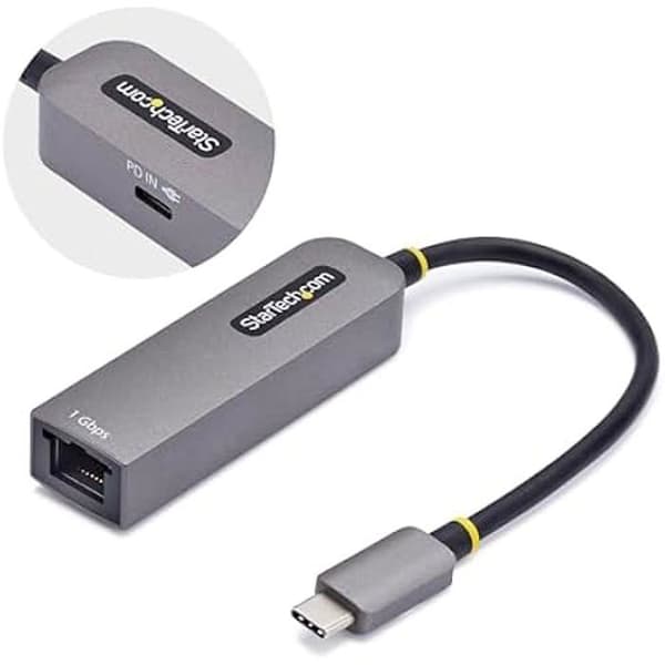 USB-C till Ethernet-adapter - StarTech.com - NIC - 100W PD Pass-Through - 1Gbps - Kompatibel med flera operativsystem