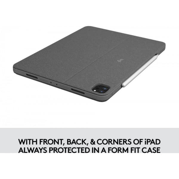 Logitech Combo Touch -tangentbord/skyddsfodral, 12,9" iPad Pro (5:e och 6:e generationen)