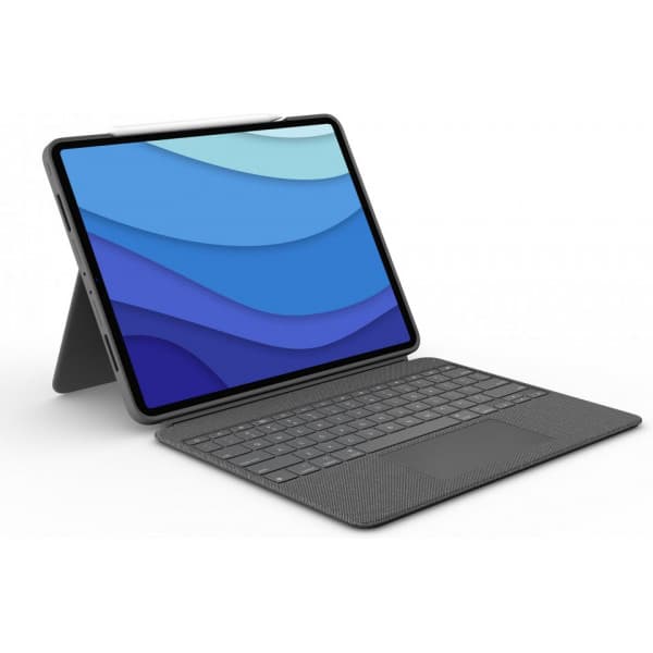 Logitech Combo Touch -tangentbord/skyddsfodral, 12,9" iPad Pro (5:e och 6:e generationen)